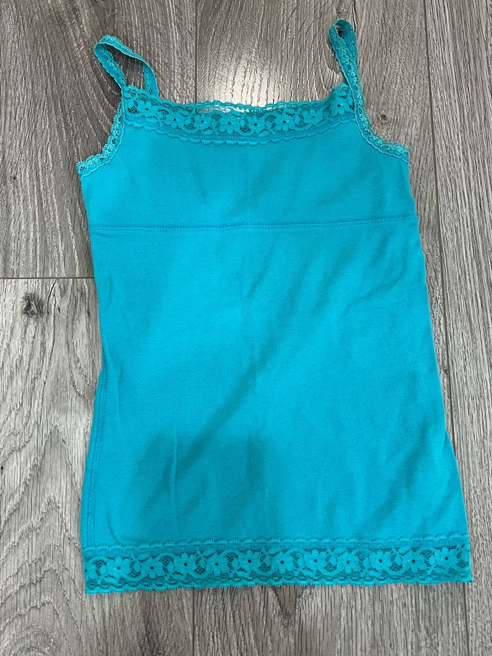 Y2K Vintage 2000s Teal Aqua Mossimo Supply Co. Lace Cami